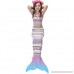 Wocharm 3 PCS Girls Swimmwear Swimsuit Mermaid Bikini Bathing Suit Pool Parties And Dress Up Games Flowers B0774MWS4S